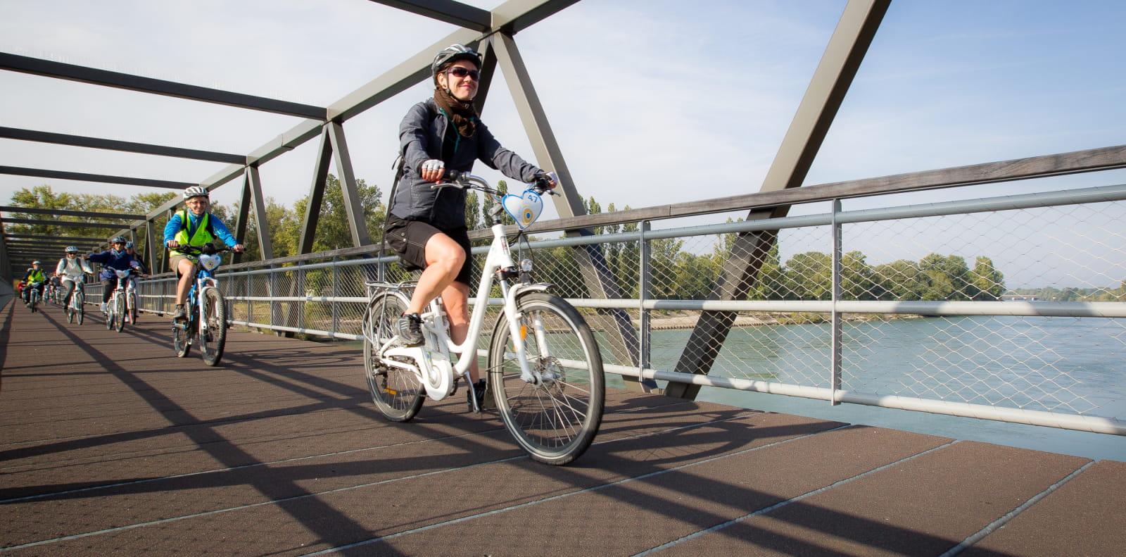 Passerelle de la véloroute voie verte Vallée de l'isère